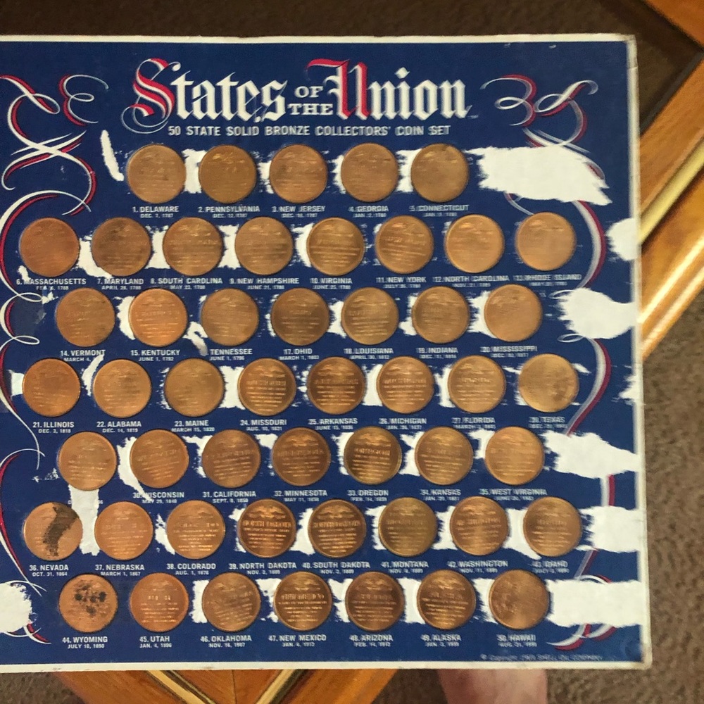 50 state solid bronze state of union